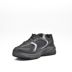 Mix-material sneakers with laces