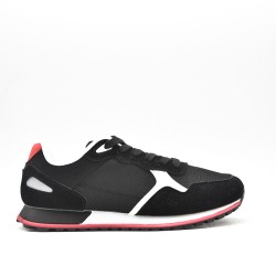 Zapatilla de material mixto con cordones