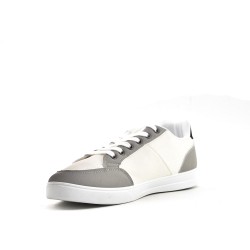 Basket homme à lacets en mix-matières