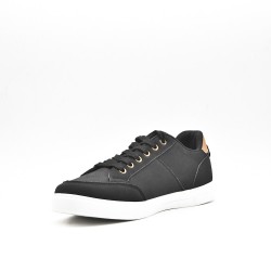 Mix-material sneakers with laces