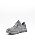 Stretch textile sneaker with laces