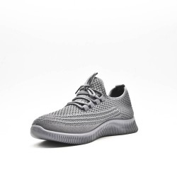 Stretch textile sneaker with laces