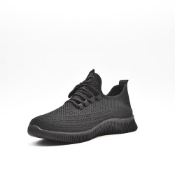 Stretch textile sneaker with laces