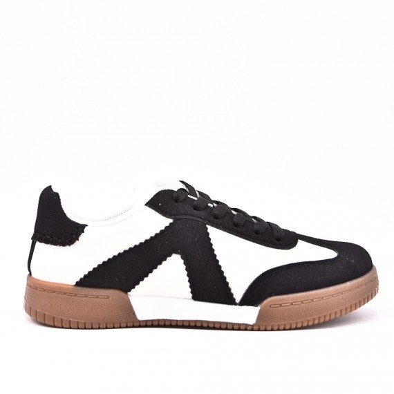 Basket mix matière à lacet