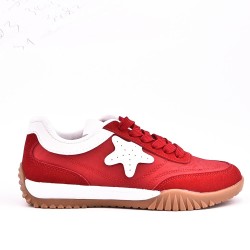 Zapatilla deportiva mixta de encaje con detalle de estrella