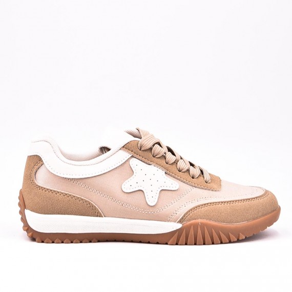 Zapatilla deportiva mixta de encaje con detalle de estrella