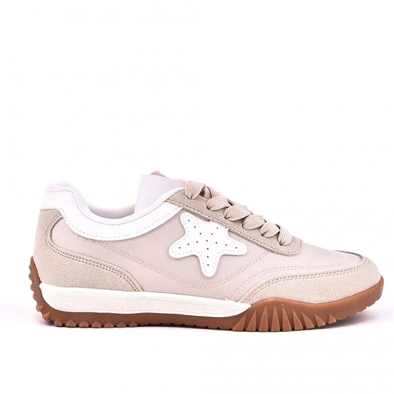 Zapatilla deportiva mixta de encaje con detalle de estrella