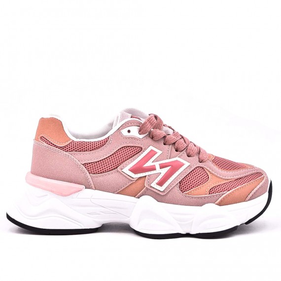 Basket mix matière à lacet