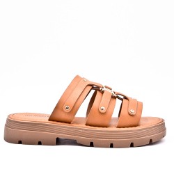 Sandals in faux leather for women