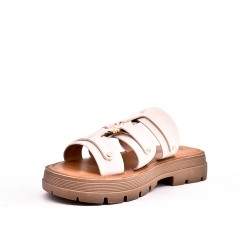 Sandale en simili cuir pour femme