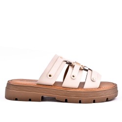 Sandale en simili cuir pour femme