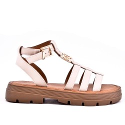 Sandals in faux leather for women