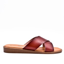 Sandals in faux leather for women