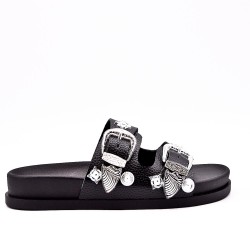 Sandals in faux leather for women