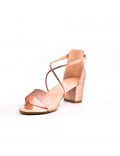 Mix-materials heeled sandal 
