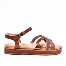 Sandals in faux leather for women