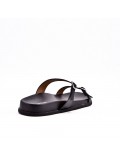 Flat sandals in a material mix for women