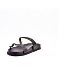 Flat sandals in a material mix for women