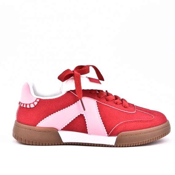 Basket mix matière à lacet