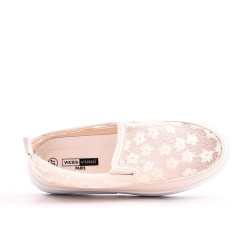 Basket sans lacet en textile pour femme