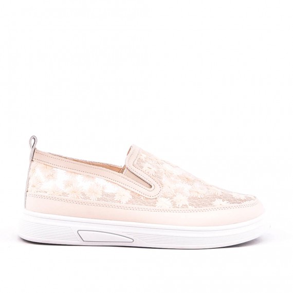 Basket sans lacet en textile pour femme