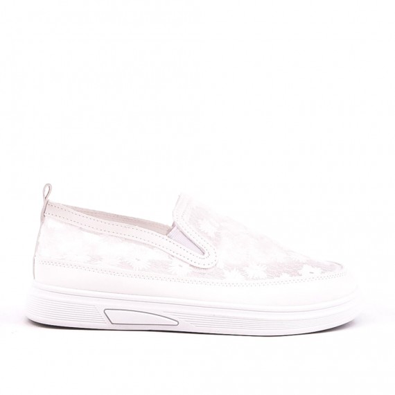 Basket sans lacet en textile pour femme