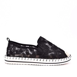 Basket sans lacet en textile pour femme