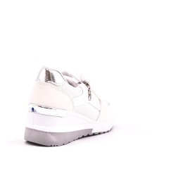 Basket mix matière à lacet pour femme