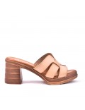Sandale à talon pour femme en simili cuir 