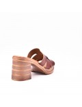 Sandale à talon pour femme en simili cuir 
