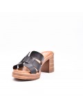 Sandale à talon pour femme en simili cuir 