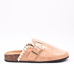 Pantoufle mule brodée