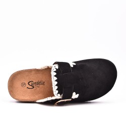 Pantoufle mule brodée