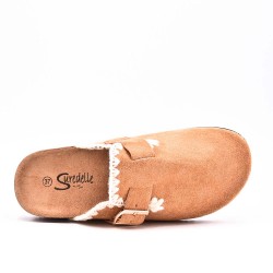 Pantoufle mule brodée