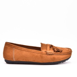 Mocassin femme en simili daim