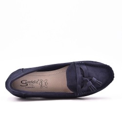Mocassin femme en simili daim
