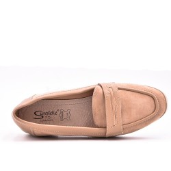 Mocassin bi-matière