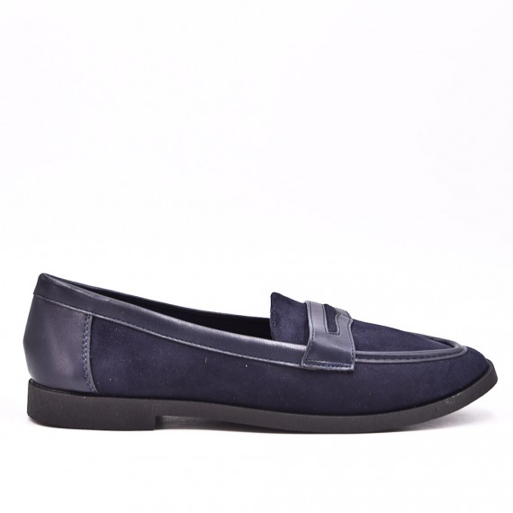 Mocassin bi-matière 