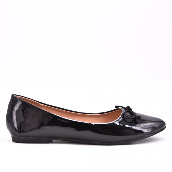 Ballerine en vernis à nœud