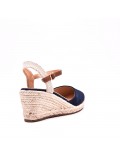 Sandale compensée à semelle espadrille