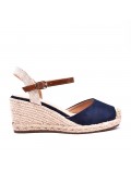 Wedge sandal with espadrille sole