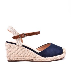 Wedge sandal with espadrille sole