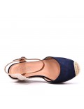 Wedge sandal with espadrille sole