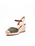 Wedge sandal with espadrille sole