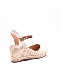 Sandale compensée à semelle espadrille