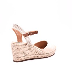 Sandale compensée à semelle espadrille