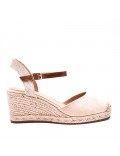 Sandale compensée à semelle espadrille