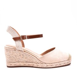 Wedge sandal with espadrille sole