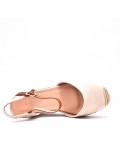 Wedge sandal with espadrille sole