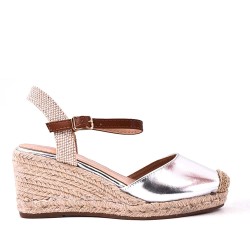 Wedge sandal with espadrille sole